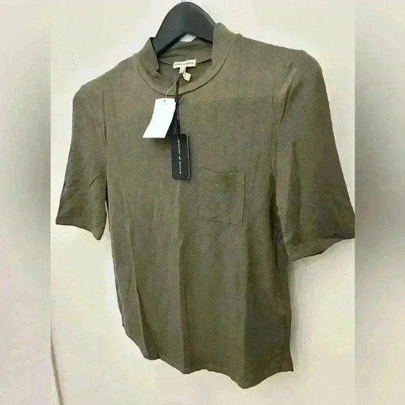 Articles of Society Women Top Pocket Tee Green Pullover Short Sleeve Size S NWT - Picture 6 of 8